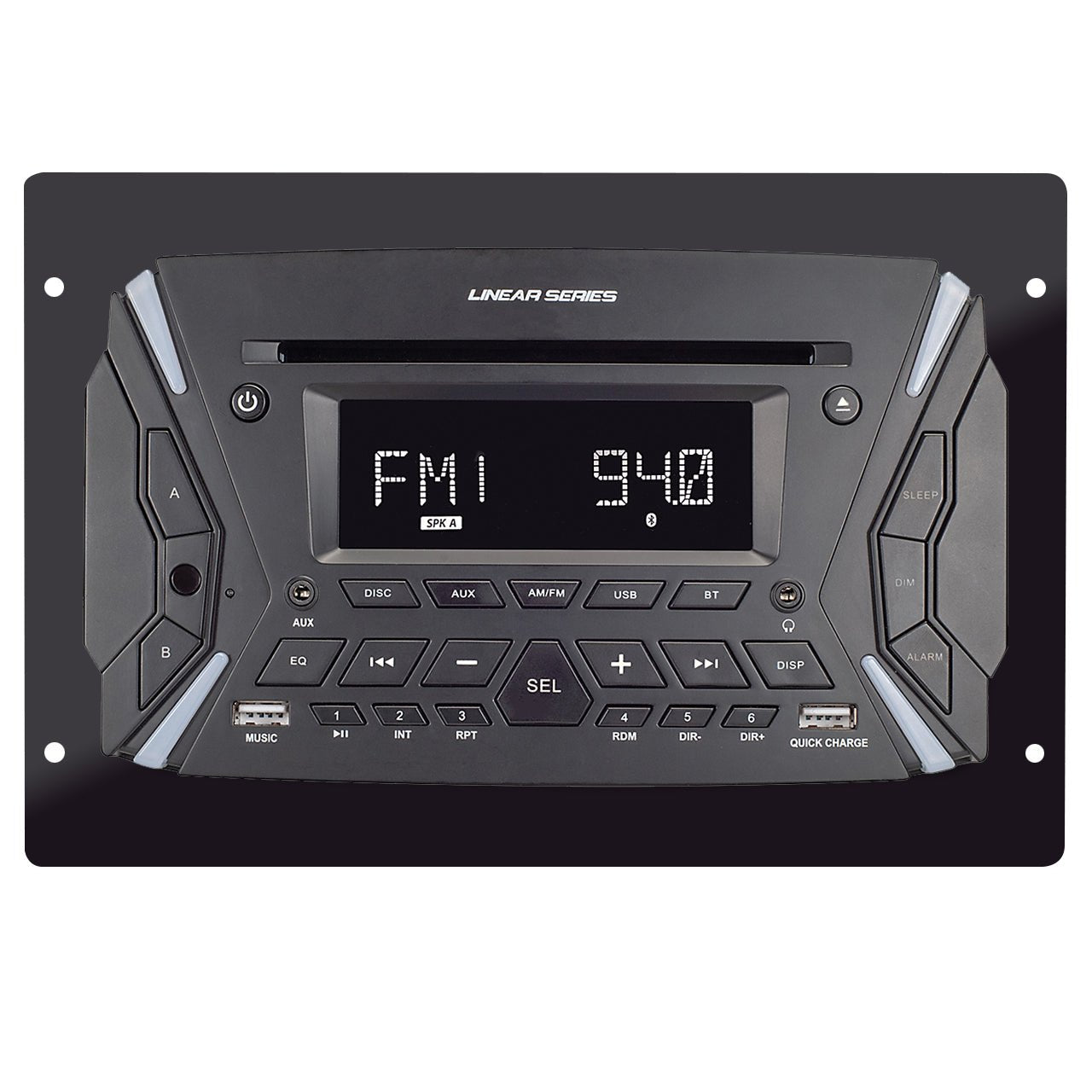 Linear Series RV6100 | AM/FM & BT/DVD Rugged Style Wall Mount Multimedia Receiver - Magnadyne