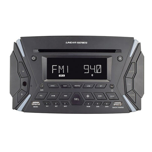 Linear Series RV6100 | AM/FM & BT/DVD Rugged Style Wall Mount Multimedia Receiver - Magnadyne