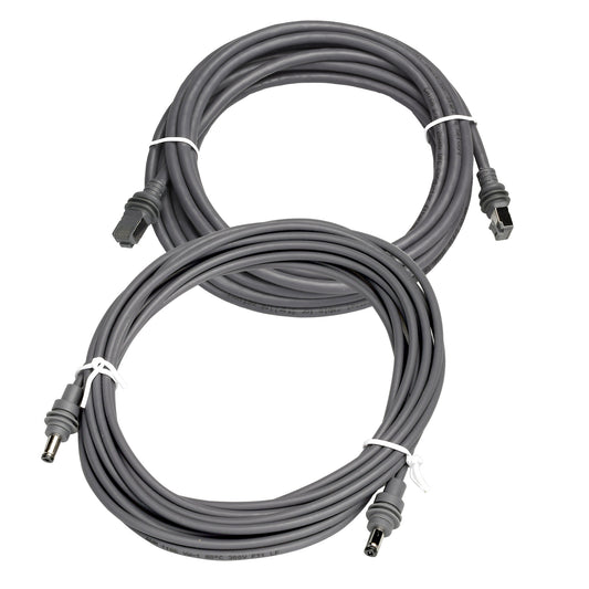 Satellite Antenna Ethernet CAT6A and Power Cable 15FT Bundle