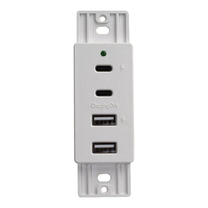Wall Mount Dual USB A & C Charger | 4 Ports
