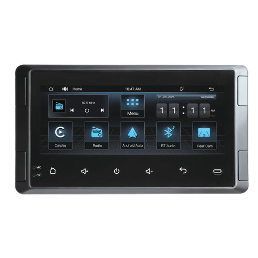 Magnadyne M1025-EXCH | 10.25" Touch Screen AM/FM/BT w/ Android Auto, CarPlay Single-Din Multimedia Receiver