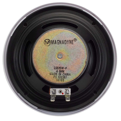 Magnadyne LS515W-P | 5-1/4" 3-Way Speaker/Grill | White - Magnadyne