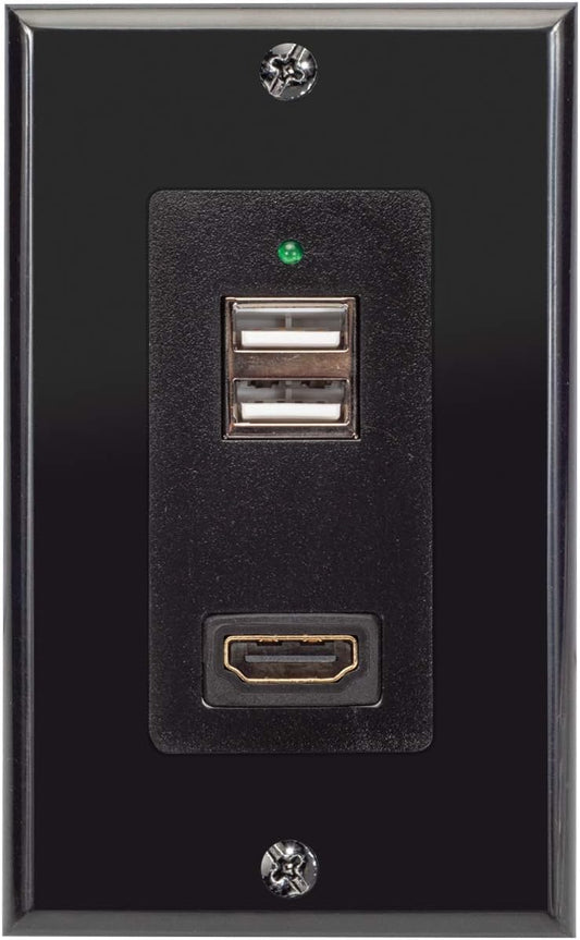 Magnadyne WC - USBHD - B | Wall Mount USB - A Charging Port & HDMI Pass Through - Magnadyne